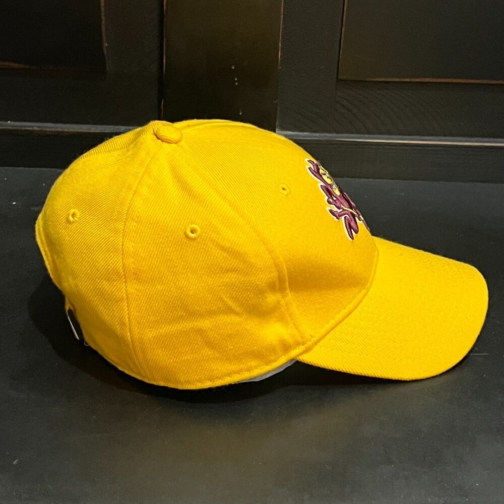 Nike Team Issued 90s Arizona State Sun Devils ASU Sparky Hat Strapback Yellow - Picture 5 of 8